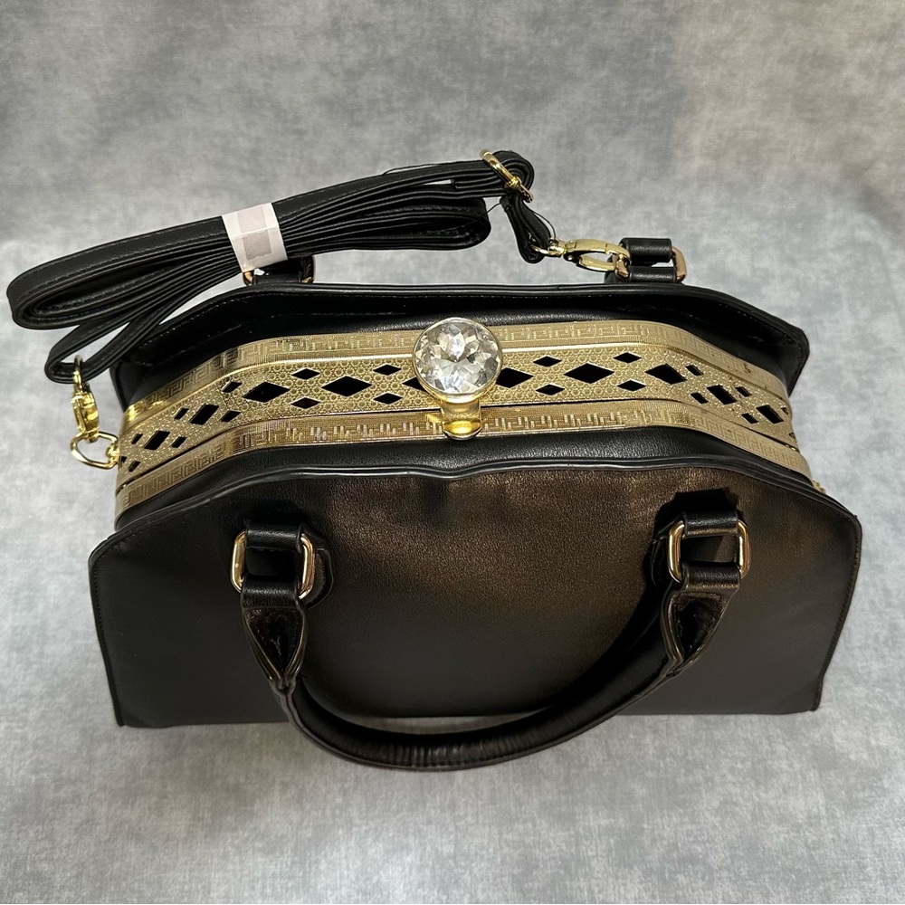 Black Oversized shoulder satchel